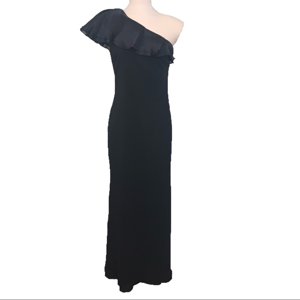 Badgley Mischka One Shoulder Formal Gown